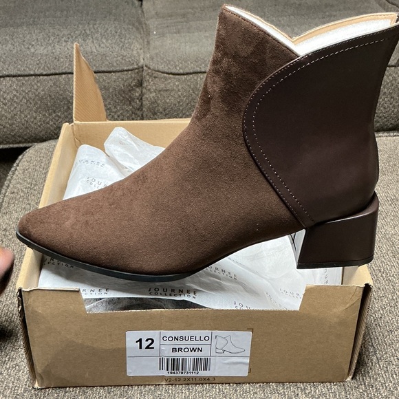 Journee Collection Shoes - Journee Brown Women's Booties NIB size 12